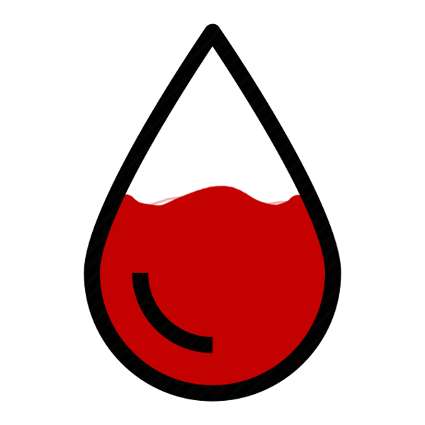 Half blood drop icon