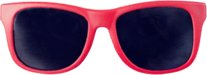 Sunglasses with red frame