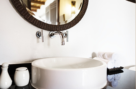 Hotel washroom interior