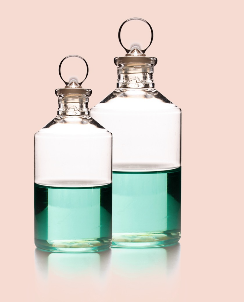 Antique bottles with massage oils