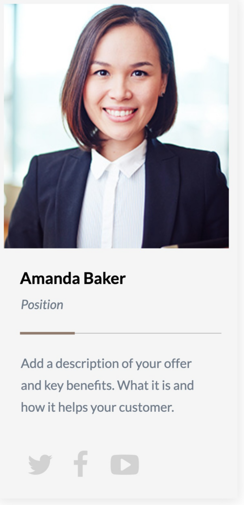 Professional woman smiling