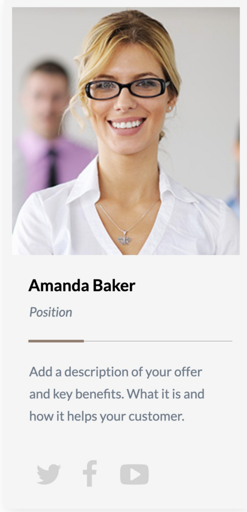 Woman with glasses smiling