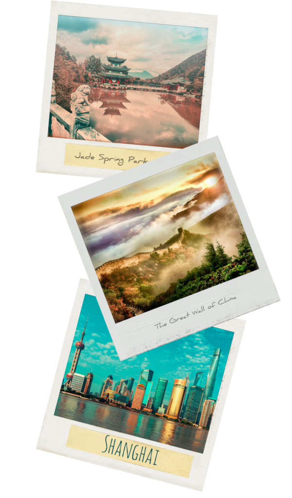 Polaroids of three cities in China