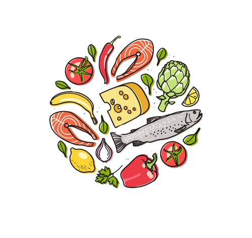illustration for raw food