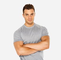 Fitness trainer man with folded hands