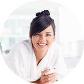 Woman smiling