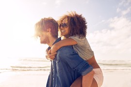 Young couple enjoying their summer