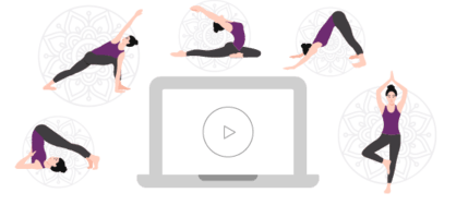 illustration of different poses of yoga