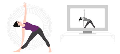 illustration of woman doing yoga