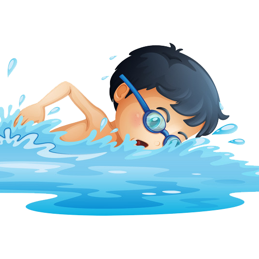 illustration of a kid swimming