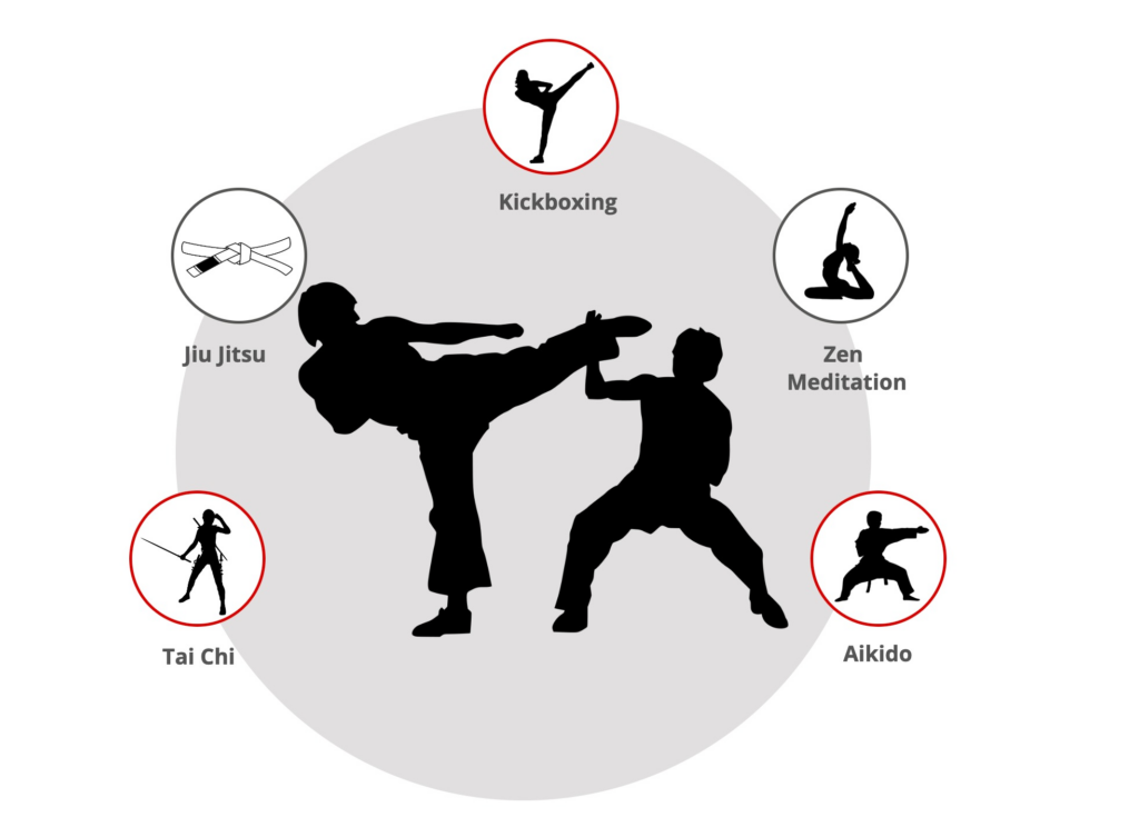 Illustration of Karate moves
