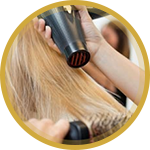 blowdryer drying hair