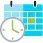 calendar and clock icon