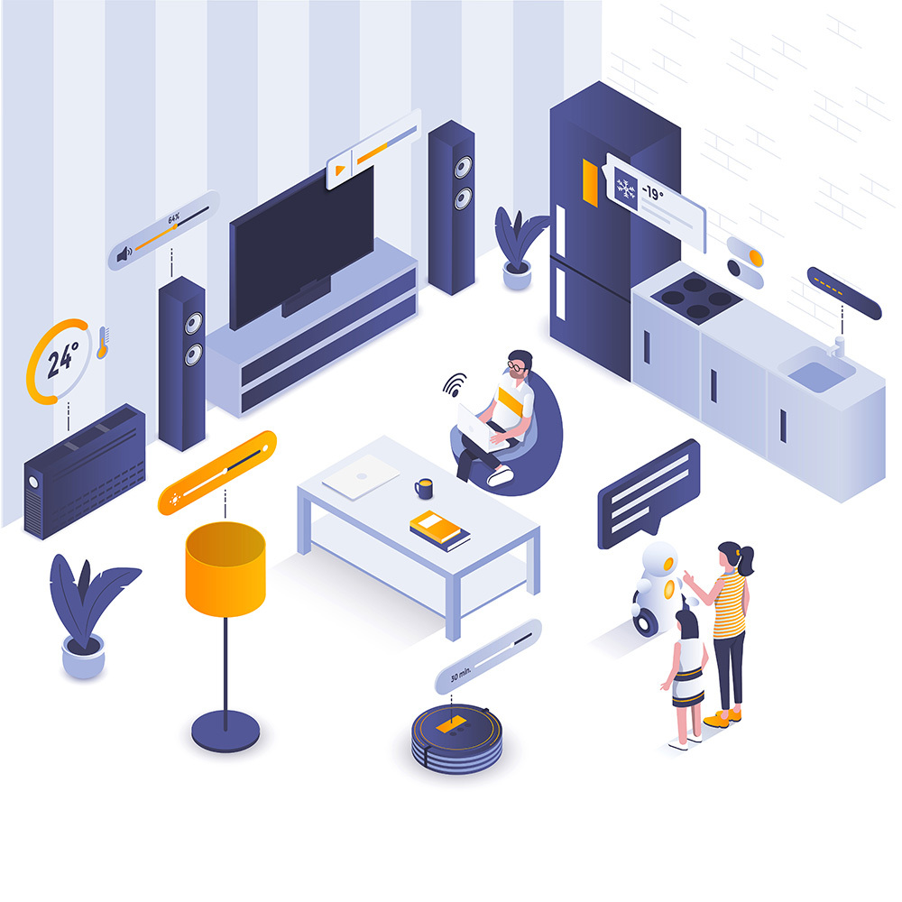 Illustration of office setup