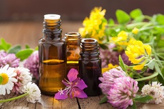 Essential oils and medical flowers and herbs